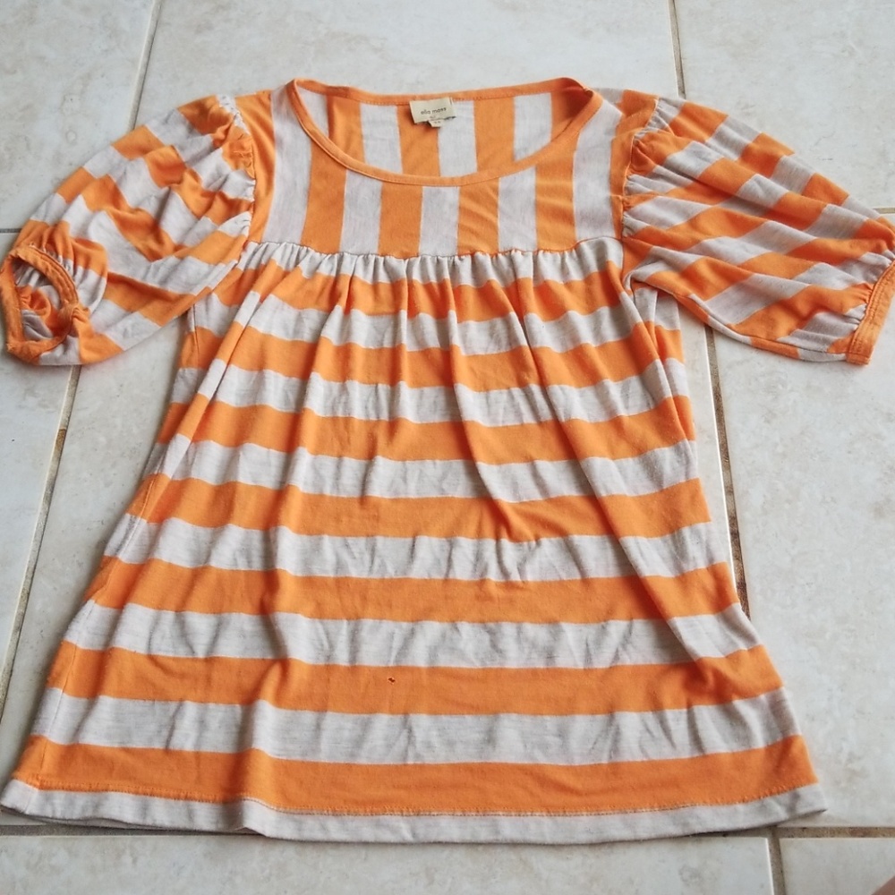 Ella moss orange striped shirt